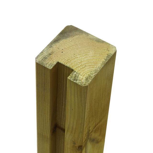 Klink Profil Mülltonnenverkleidung - Druckimprägniert - m/Holzpfosten zum Eingraben - PEFC