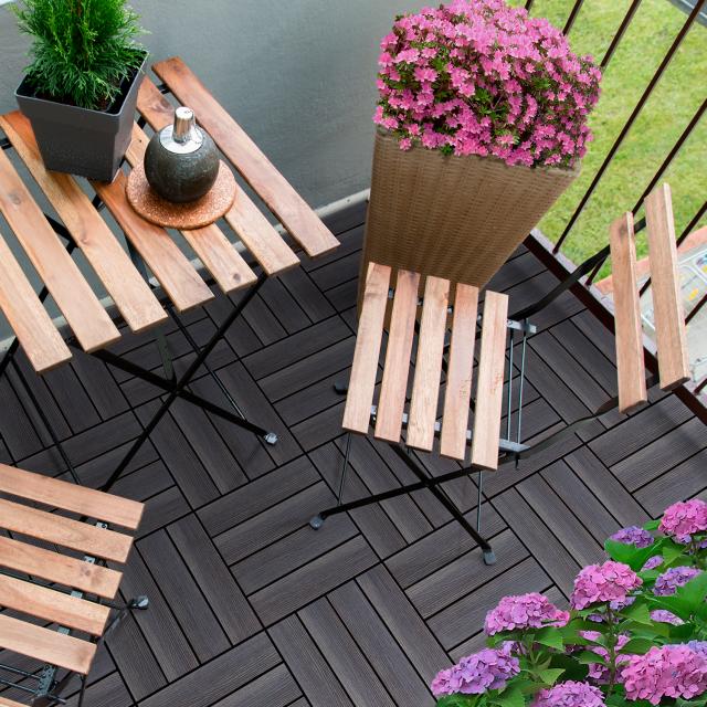  Kompositt terrasseflis 30×30 cm (pk á 4 stk - 0,36 m²)