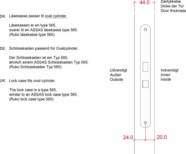 Nebeneingangstür Standard Profilverkleidung inkl. Zarge/Montageset - links - 88,6×197,8 cm