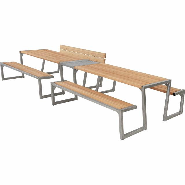 Zigma Bord/Benkesett, inkl. 1 rygstøtte - 392 cm - ThermoWood®