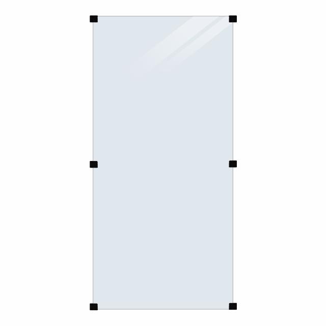 Gehärtetes Glaszaun - klares Glas - 90×180 cm