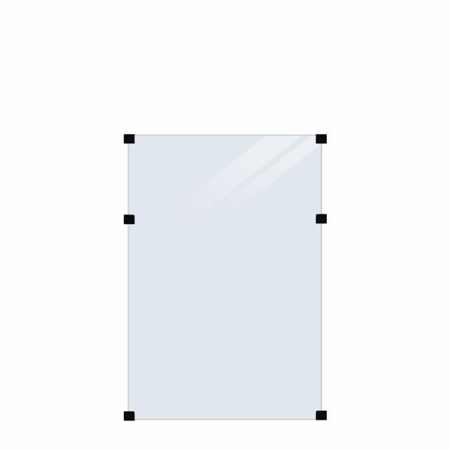 Gehärtetes Glaszaun - klares Glas - 90×127 cm