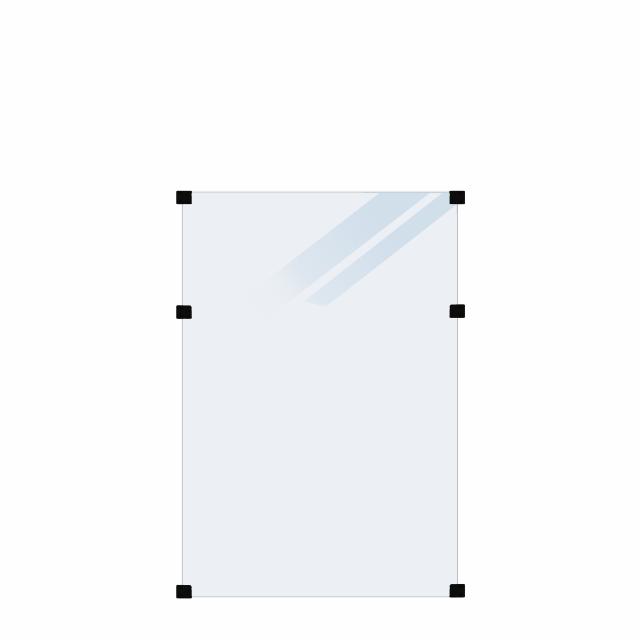 Gehärtetes Glaszaun - mattes Glas - 90×127 cm
