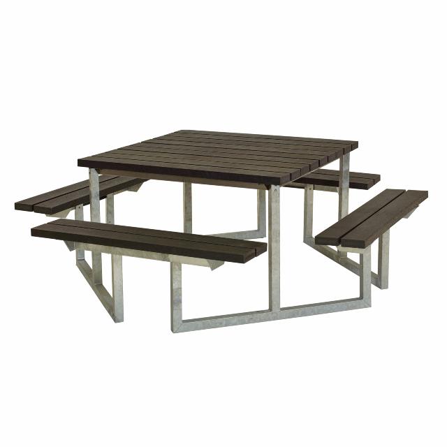 Twist bord/bænkesæt - 204 cm - RePlast - Sort