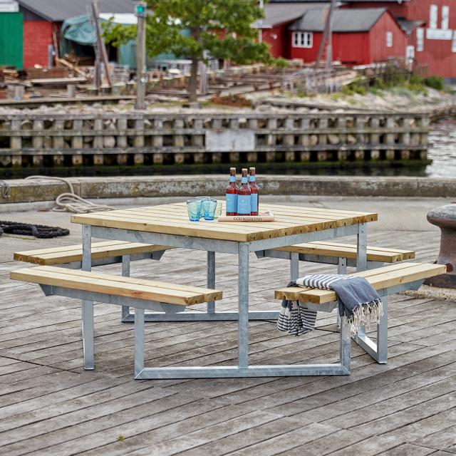 Twist bord/bänkset - 204 cm - Tryckimpregnerat