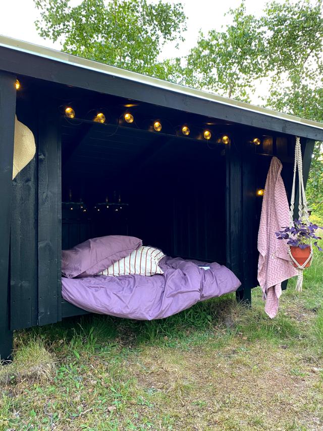 Shelter og bålsted