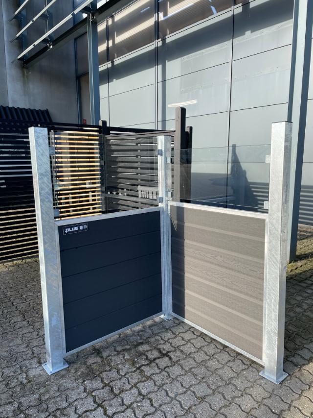 Futura Komposithegn m/klart glas - Artura Komposithegn m/klart glas - Stålstolper m/fod