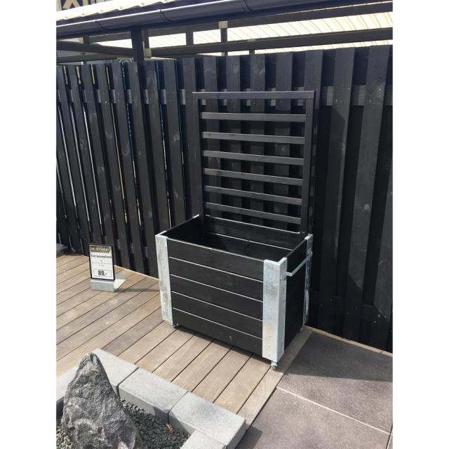 Cubic Blomsterkasse m/espalier og hjul - varenr. 18249-15