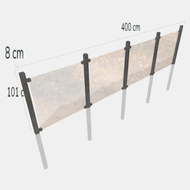 Futura hegn med glas - rækkekonstruktion