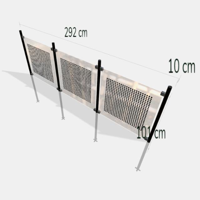 Futura hegn med glas - rækkekonstruktion