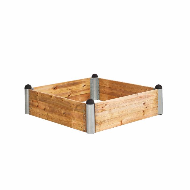 Pipe højbed - 140×140 cm - lærk