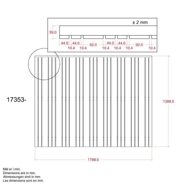 Tangent Zaun - 180×140 cm - Grau