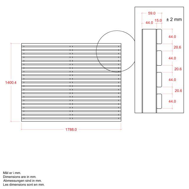Tokyo hegn - 180×140 cm - grå