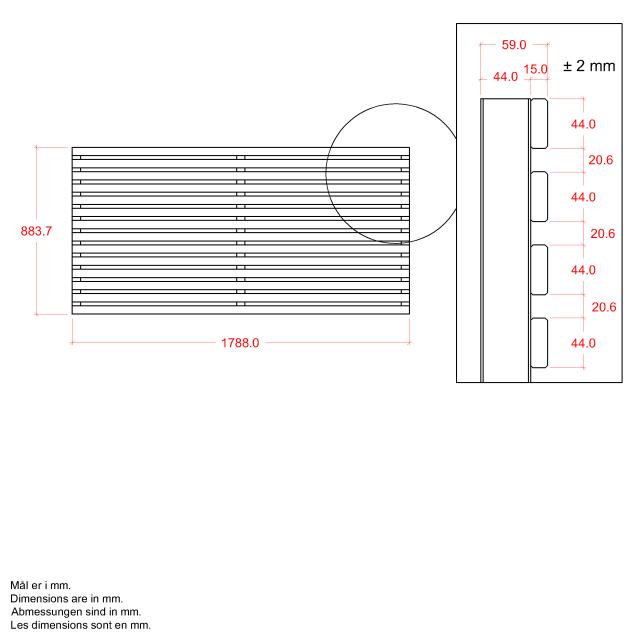 Tokyo hegn - 180×90 cm - hvid