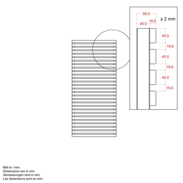 Tokyo staket - 83×180 cm - ThermoWood®