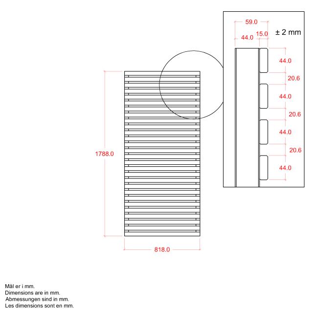 Tokyo Zaun -  83×180cm - Schwarz