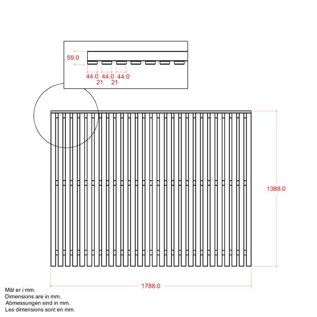 Sendai Zaun - 180×140 cm - Weiß