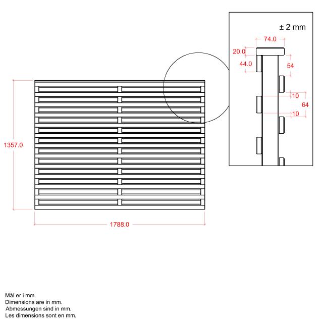 Osaka hegn - 180×136 cm - sort