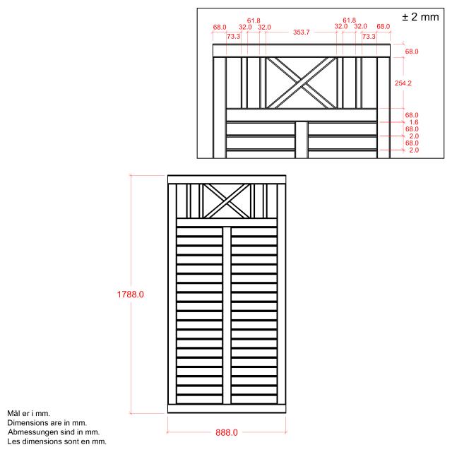 Nostalgi hegn - 90×180 cm - sort