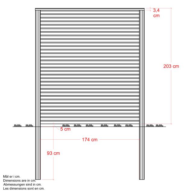 PLUS Plank Profilzaun - 174×203 cm - PEFC