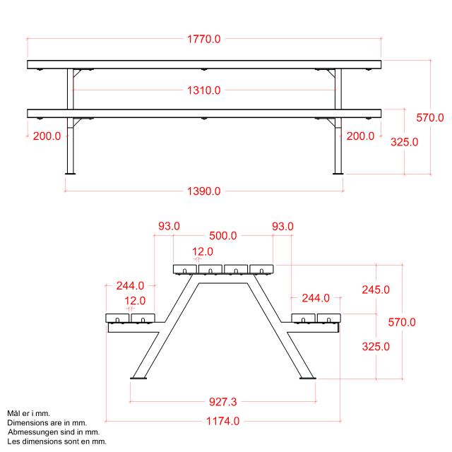 Alpha Junior Kombimöbel - 177 cm - Schwarz