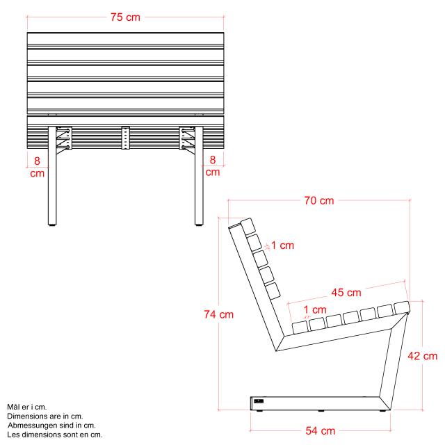 Siesta Living stol - 75 cm