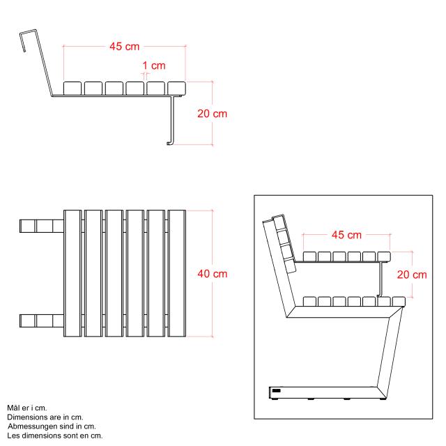Relax bænk m/hængebord - 150 cm - ThermoWood®
