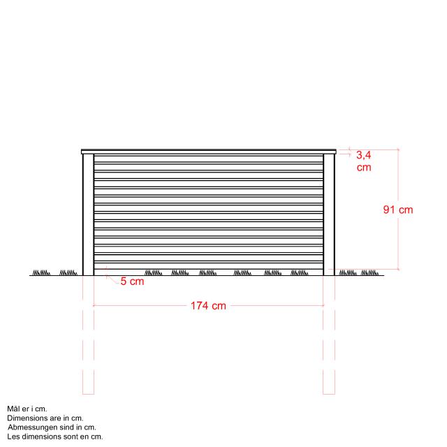 PLUS Plank Profilhegn - 174×91 cm
