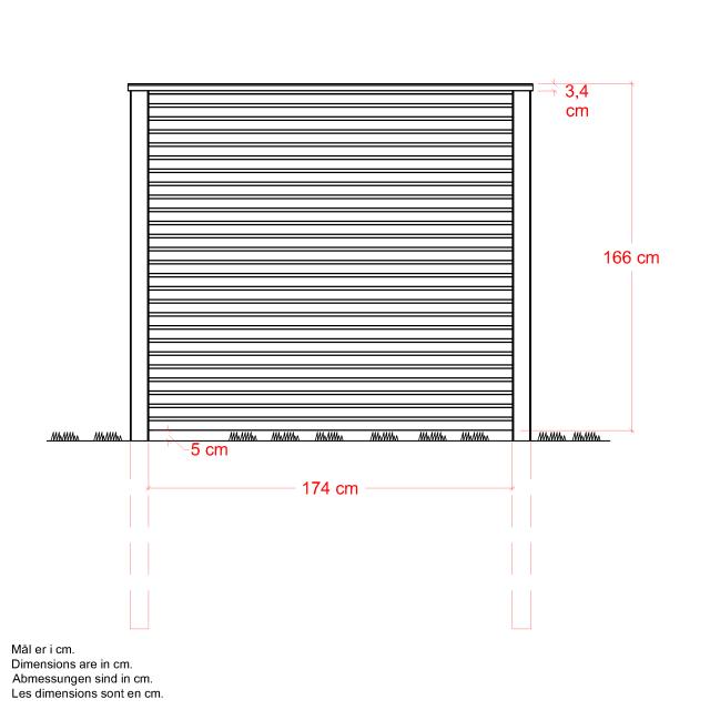 PLUS Plank Profilgjerde - 174×166 cm