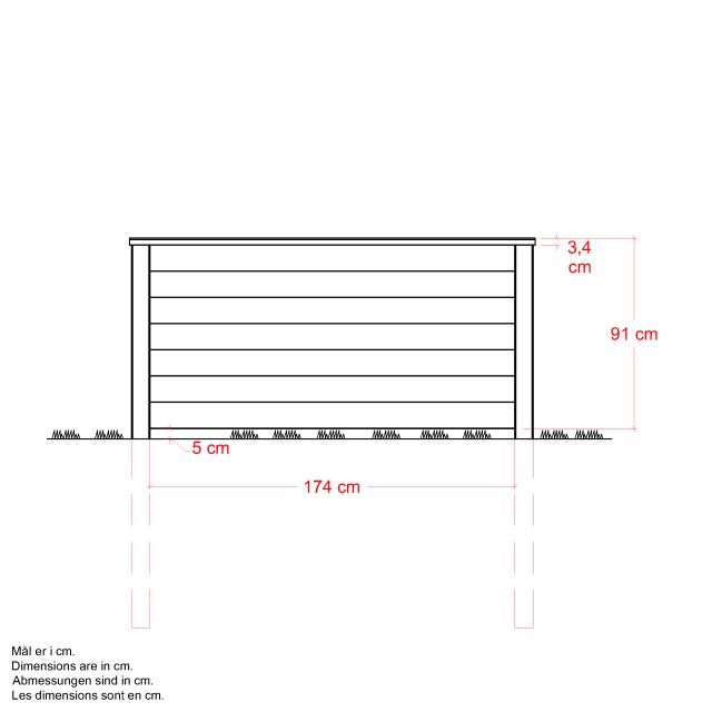 PLUS Klink Profilhegn - 174×91 cm
