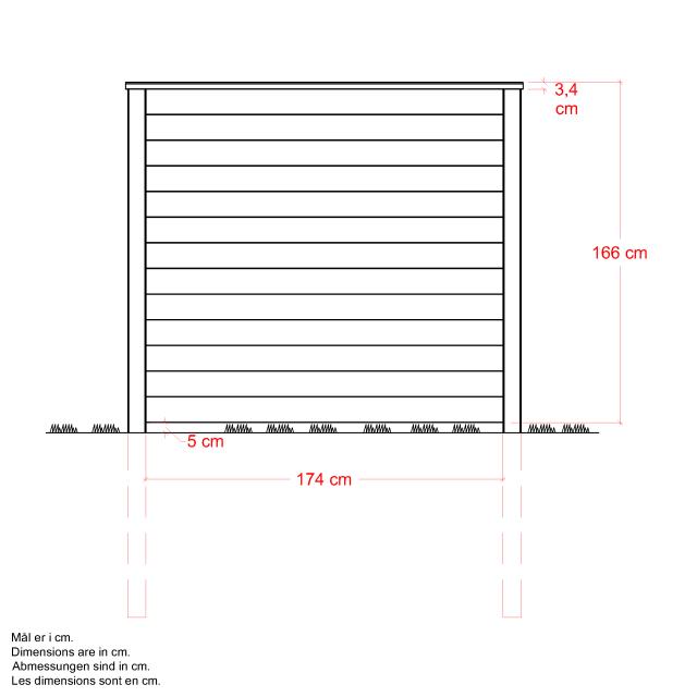 PLUS Klink Profilstaket - 174×166 cm