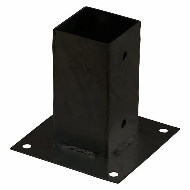 Cubic stolparfot 7×7 cm stolpar - till fundament - Svart
