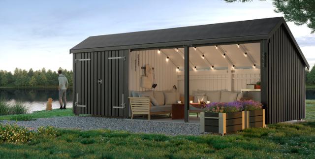 167590-1 rum + lounge ved sø