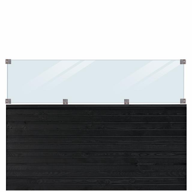 PLUS Plank Profilhegn m/glas - 174×125 cm