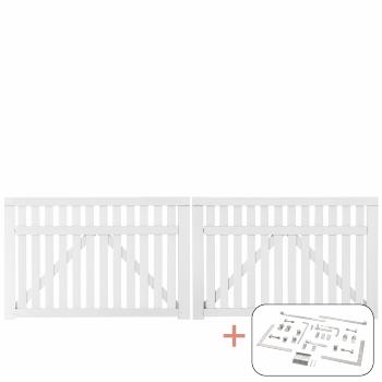 Country dubbelgrind inkl. beslag - 300×98 cm