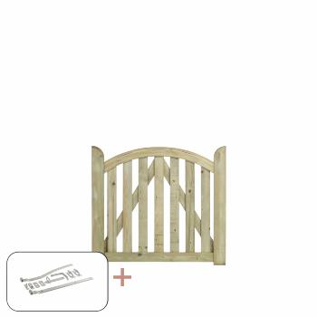 Ligno enkelgrind inkl. beslag högerhängd – 100×88/85 cm