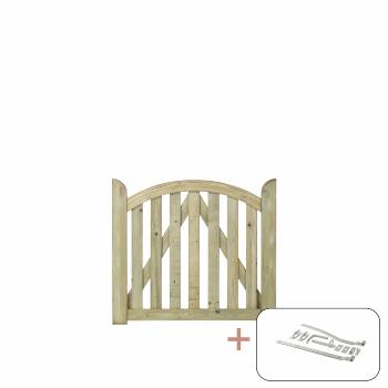 Ligno enkelgrind inkl. beslag (vänsterhängd) - 100×88/85 cm