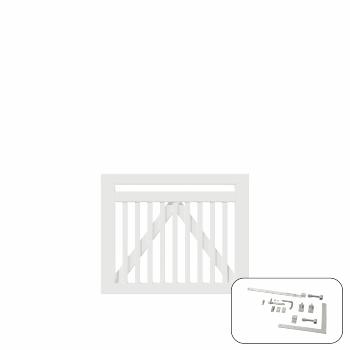 Linea enkelgrind inkl. beslag - 100×80 cm