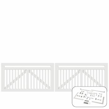 Linea dubbelgrind inkl. beslag - 300×80 cm