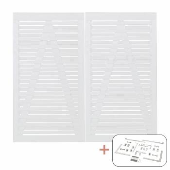 Osaka dobbeltport inkl. beslag - 200×180 cm