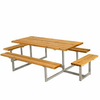 Basic bord/benkesett m/2 påbygninger - 260 cm - lerk
