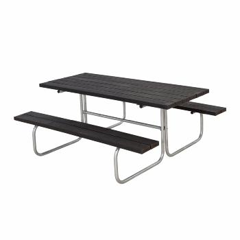 Classic bord/bänkset - 177 cm - RePlast - svart