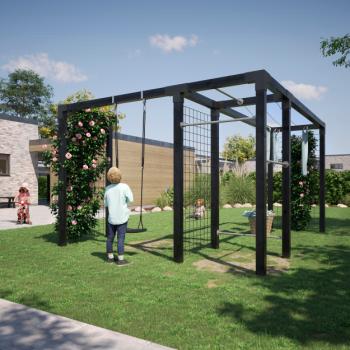 Daylife tørrestativ m/fitnessmodul, gynge og espalier - model 3