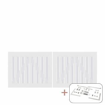 Nagano dubbelgrind inkl. beslag - 200×80 cm
