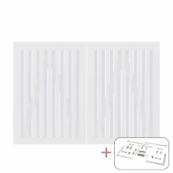 Nagano dubbelgrind inkl. beslag - 200×140 cm