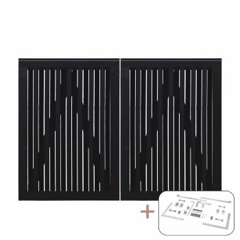 Nagano dubbelgrind inkl. beslag - 200×140 cm