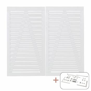 Osaka dubbelgrind inkl. beslag - 200×180 cm