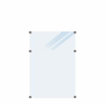 Herdet glassgjerde - frostet - 90×127 cm