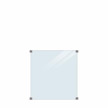 Laminert Glassgjerde - klart - 90×91 cm