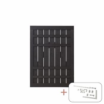 Rustik enkelgrind inkl. beslag - 100×138 cm